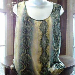Plus size snakeprint tank.